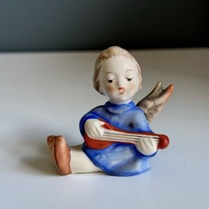 1967 Goebel West Germany Ceramic Figure Little‎ Angel Playing Lute T64